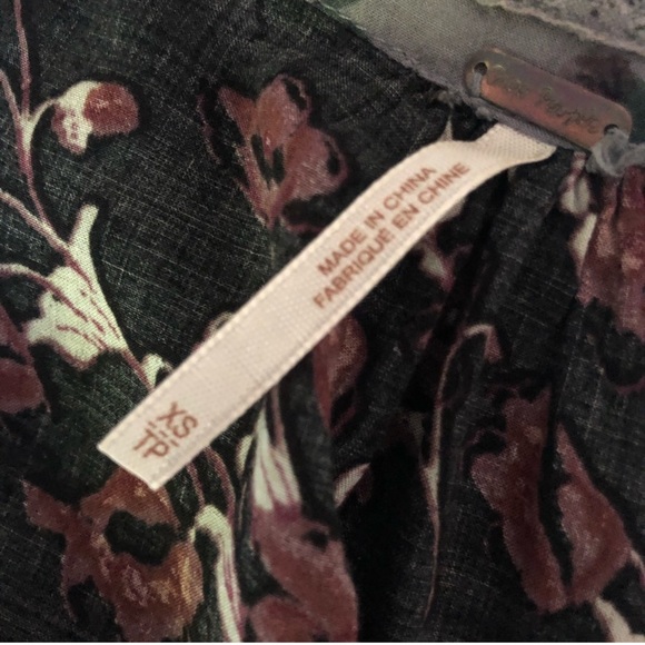 Free People Floral Jumpsuit - Black and Blue - Picture 2 of 2